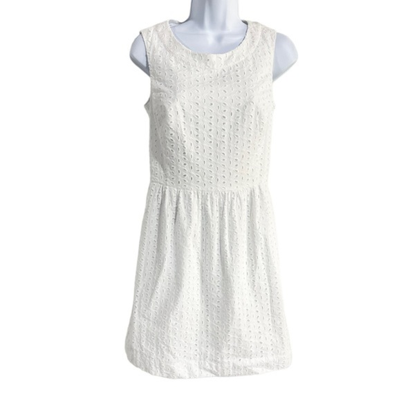 Vineyard Vines Dresses Vineyard Vines White Sleeveless Eyelet Trim